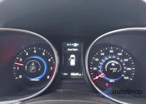 2016 Hyundai Santa Fe Se из США, поврежденный, VIN KM8SRDHF7GU138647